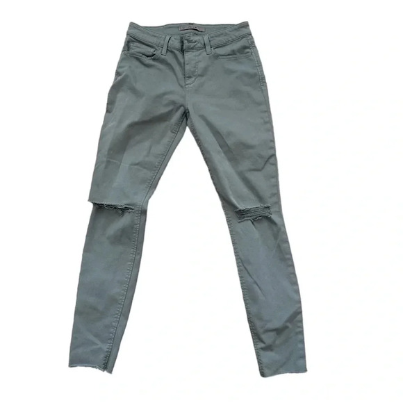 Joe's Women's Flawless The Icon Mid Rise Skinny Ankle Green Pants Size W28 GUC - Picture 1 of 10
